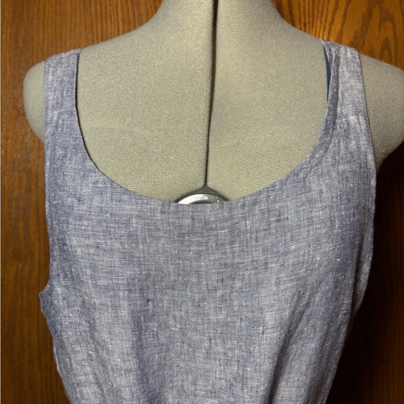 Rachel Zoe Blue Linen Wide Leg Jumpsuit - size 8. - Picture 3 of 11